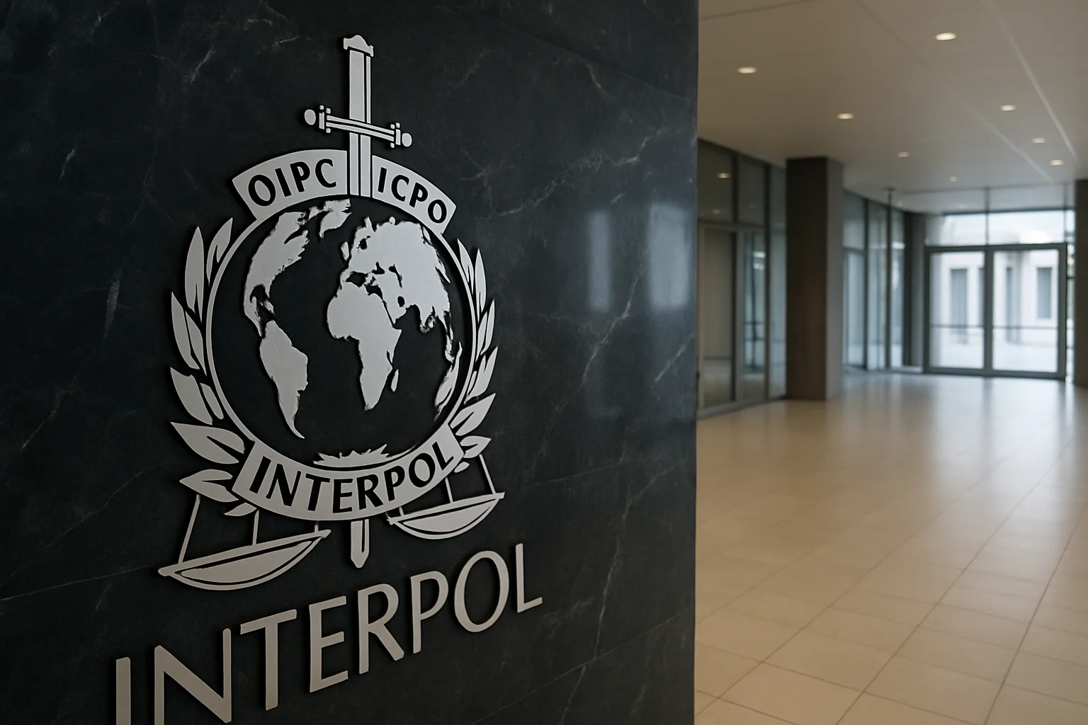 Circular azul de INTERPOL